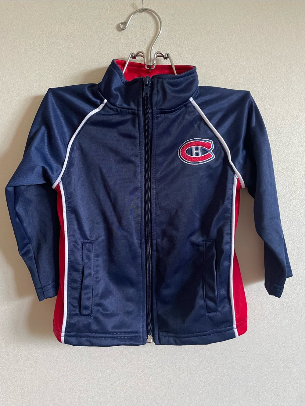 Montreal Canadiens NHL Toddler Track Jacket Size 2 Mighty Mac Sports Full Zip